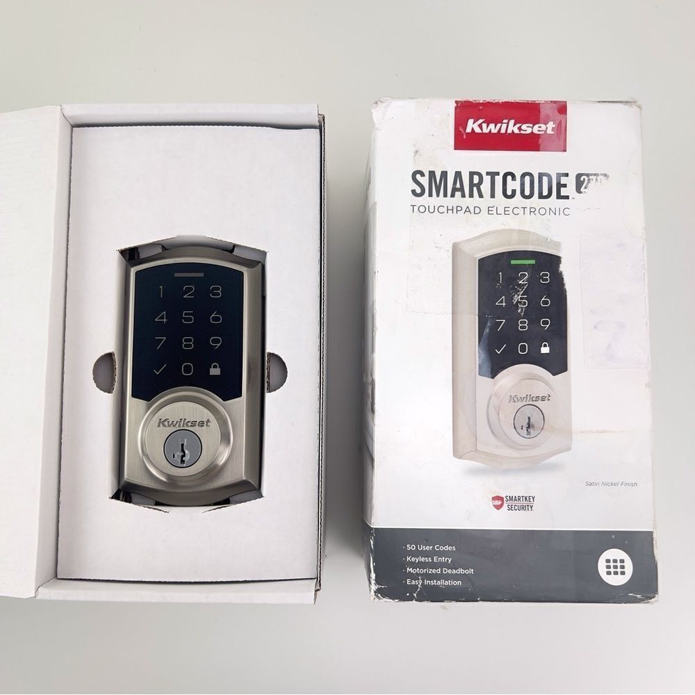 Kwikset Smartcode 270 Touchpad Electronic Lock Satin Nickel Finish